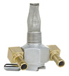 Dual Outlet On/Off Only Hex Valve-3/8" NPT- 90&#176; 5/16" hose barb-Aluminum