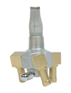 Triple Outlet On/Off Only  Hex Valve-1/4" NPT-90&#176; 5/16" hose barbs-Aluminum