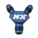 NX Fitting -3 x 3 x 3 Billet Pure-Flo &#148;Y&#148; Fitting (Blue)