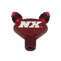 NX Fitting -3 x 3 x 1/8” Billet Pure-Flo ”Y” Fitting (Red)