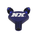 NX Fitting -3 x 3 x 1/8&#148; Billet Pure-Flo &#148;Y&#148; Fitting (Blue)