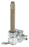 Single Outlet Reserve Hex Vacuum Valve-22mm (H-D)-4000 Series-5/16" hose barb-Chrome