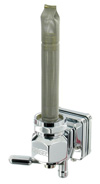 Single Outlet Reserve Hex Vacuum Valve-22mm (H-D)-6000 Series-90&#176; 5/16" hose barb-Chrome