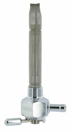 Single Outlet Reserve Hex Valve-3/8" NPT-4000 Series-5/16" hose barb-Chrome